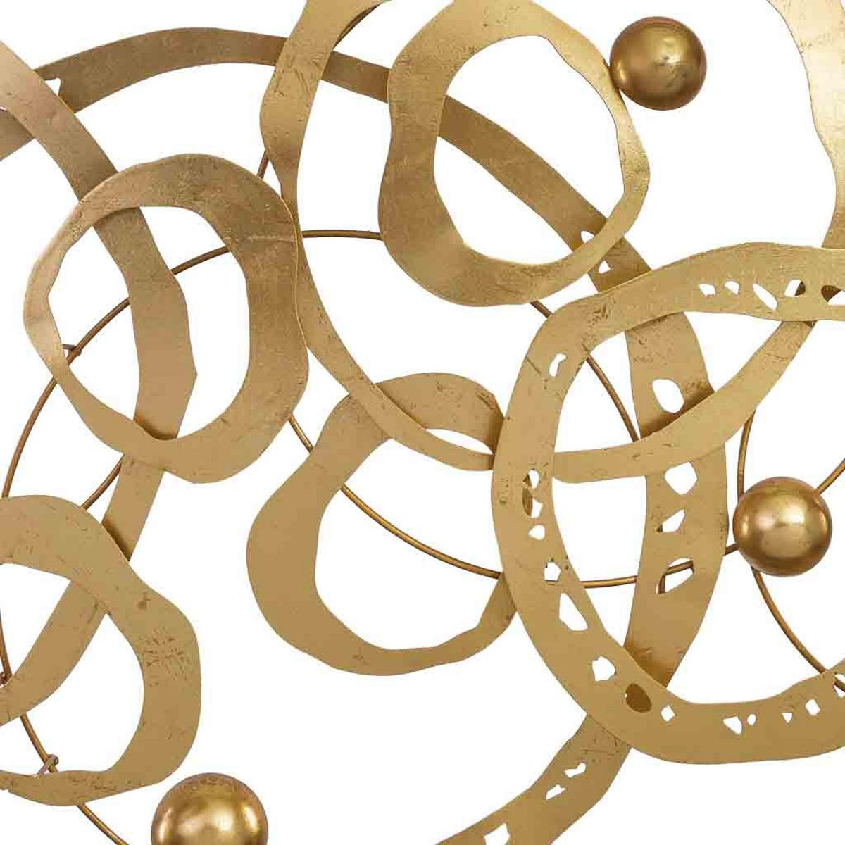 WANDDEKO-OBJEKT aus Metall, 135x68x6cm - Goldfarben, Metall (134.6/6.4/67.9cm) - Wanderlust