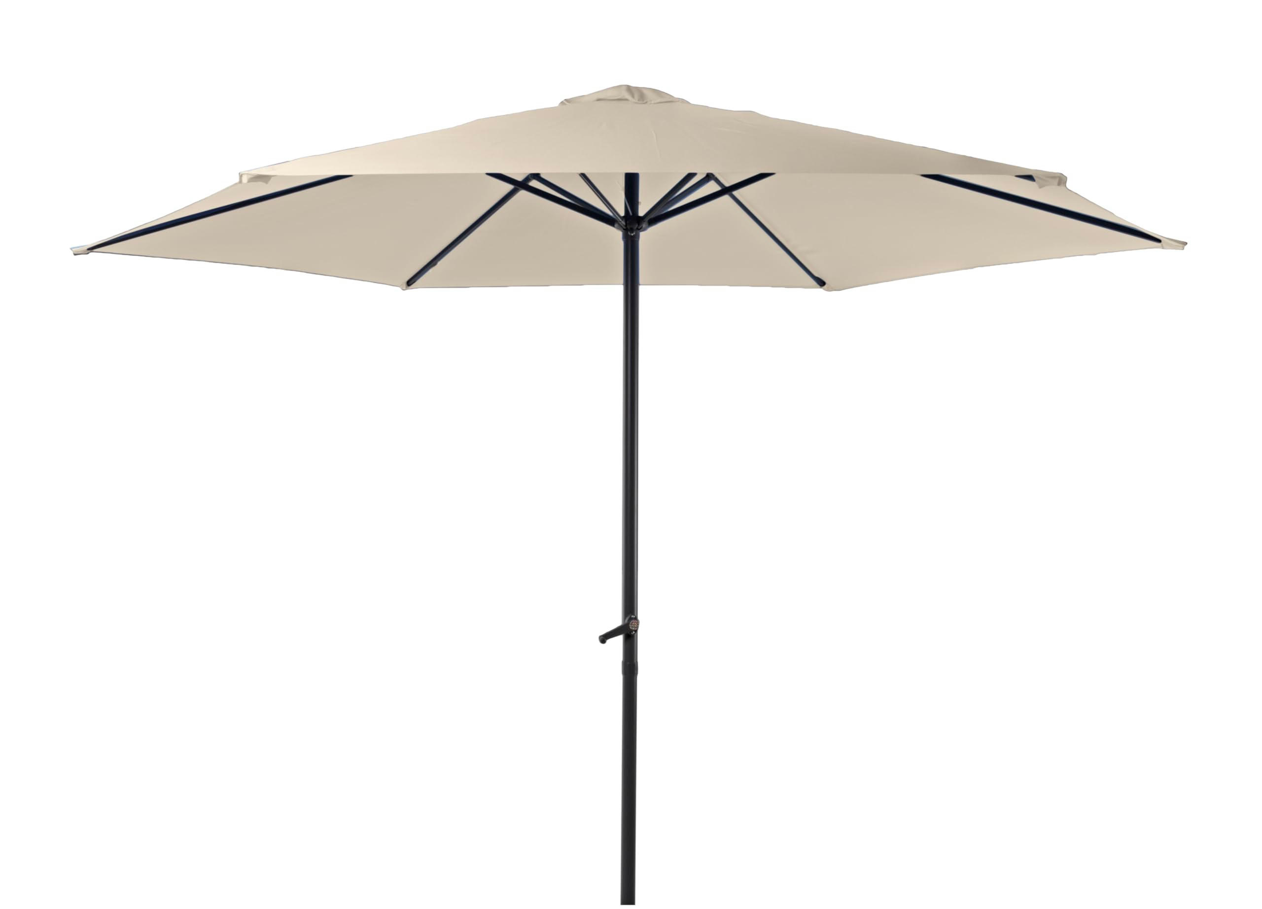 SONNENSCHIRM Thomas Ø 300cm 6 Streben Creme Gartenschirm - Creme, Kunststoff (300/300cm) - DELUKE