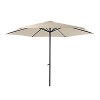 SONNENSCHIRM Thomas Ø 300cm 6 Streben Creme Gartenschirm - Creme, Kunststoff (300/300cm) - DELUKE