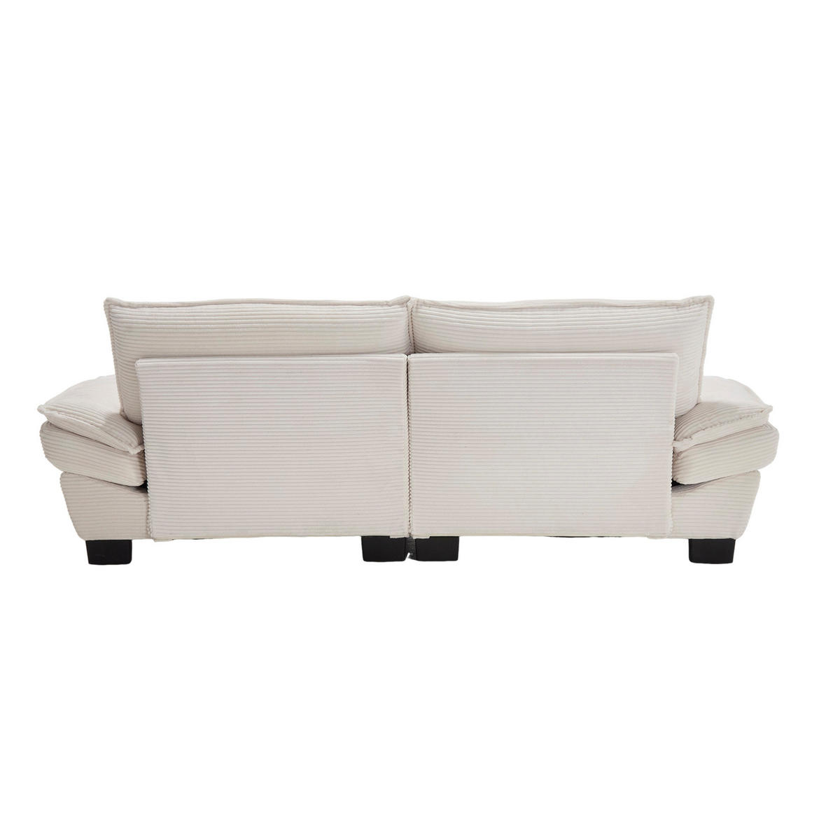 SOFA 2-Sitzer mit Kissen aus Velvet Beige 224/81/81 cm - Beige, Textil (224/81/81cm) - OKWISH