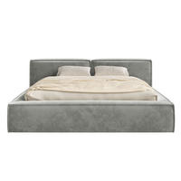 POLSTERBETT Tilves Low Grau 140x200 cm - Schwarz/Grau, Kunststoff/Textil (140/200cm) - Selsey