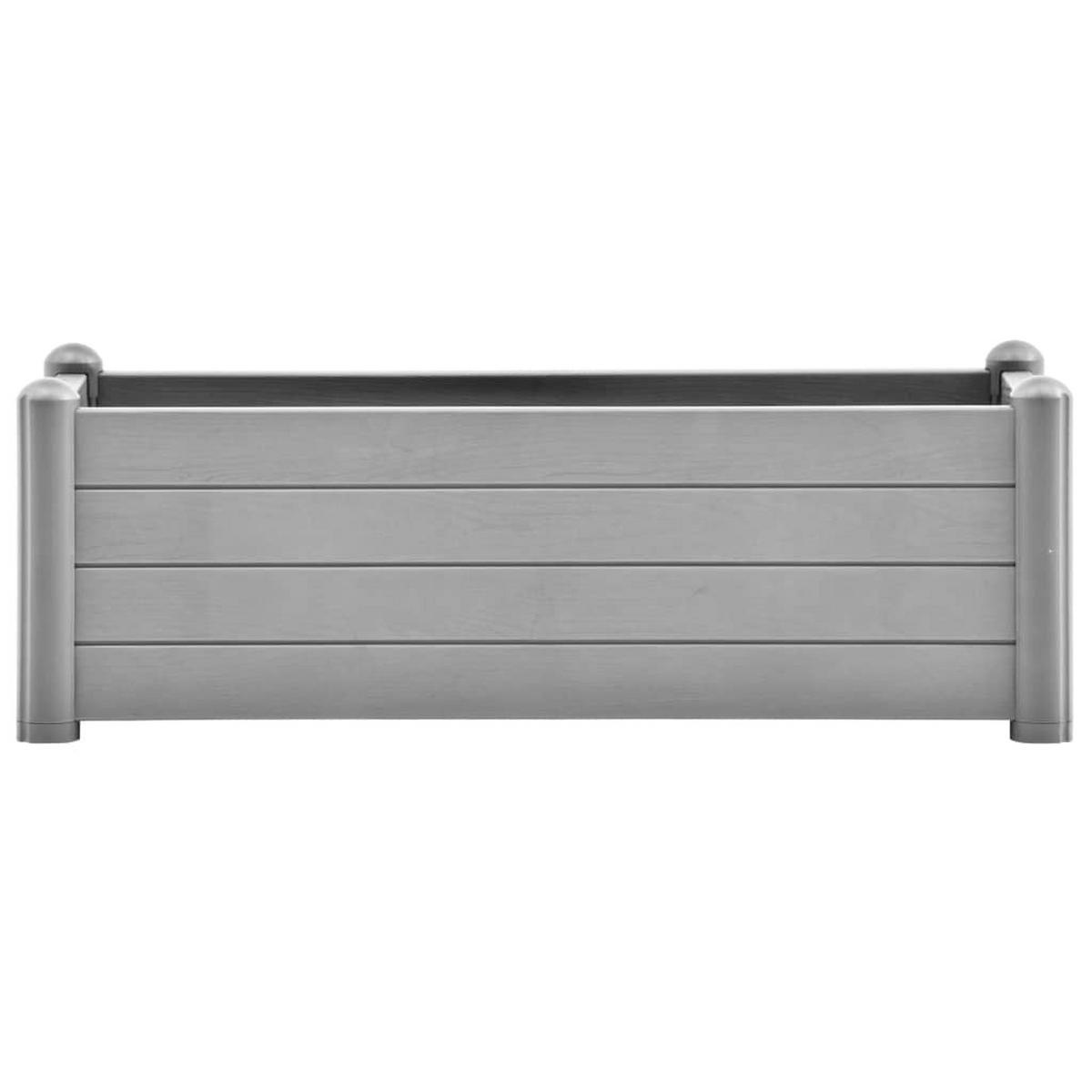 GARTEN-HOCHBEET PP Steingrau 100x43x35 cm - Grau, Kunststoff (100/35/43cm) - furnicato