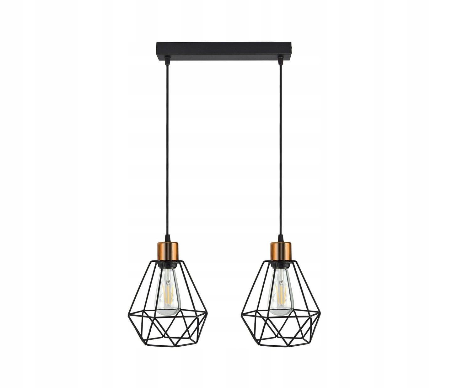 PENDELLEUCHTE EDISON II - Goldfarben/Schwarz, Metall (20/50/100cm) - kiki design