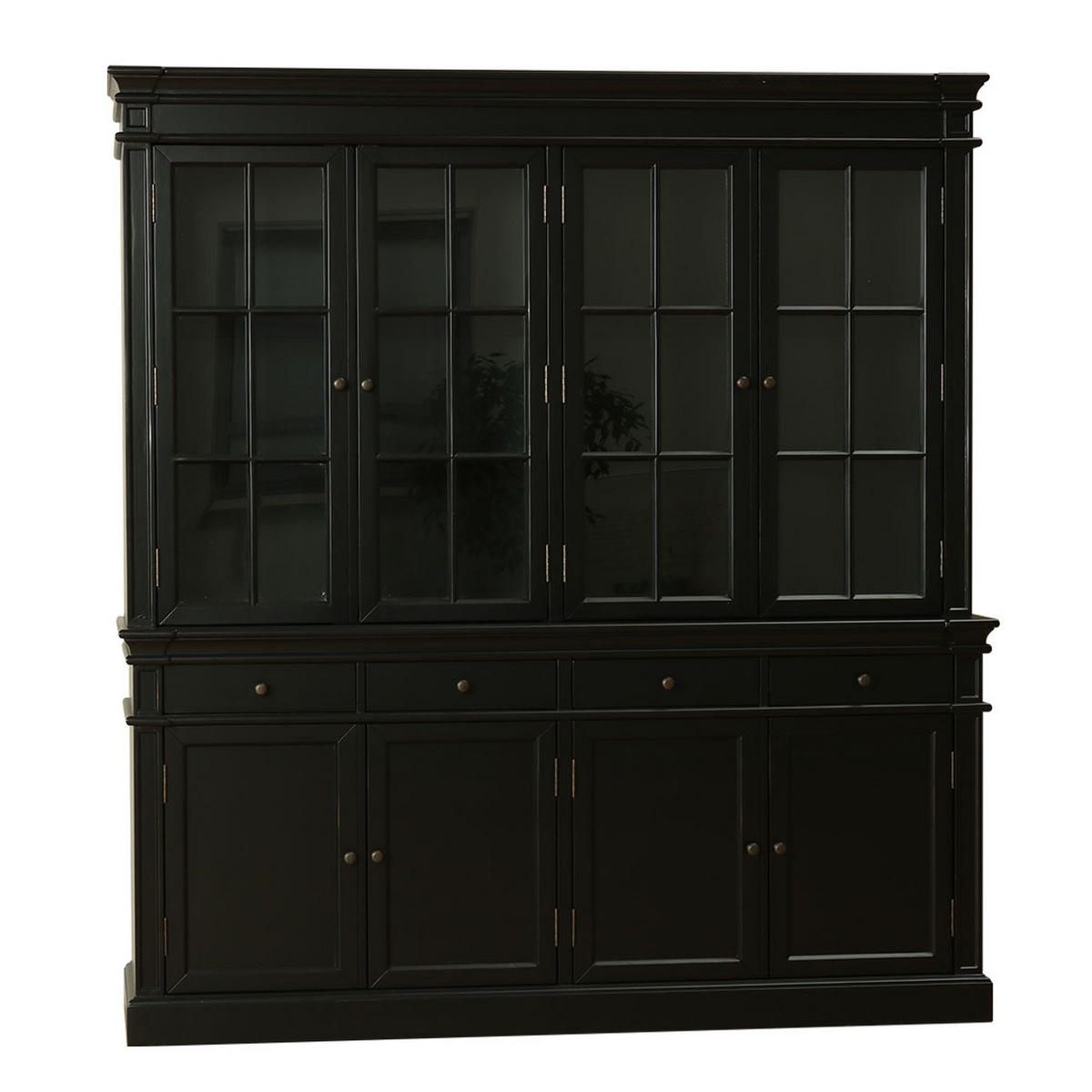 BUFFET schwarz - Schwarz, Holzwerkstoff (186/200/45cm) - ebuy24