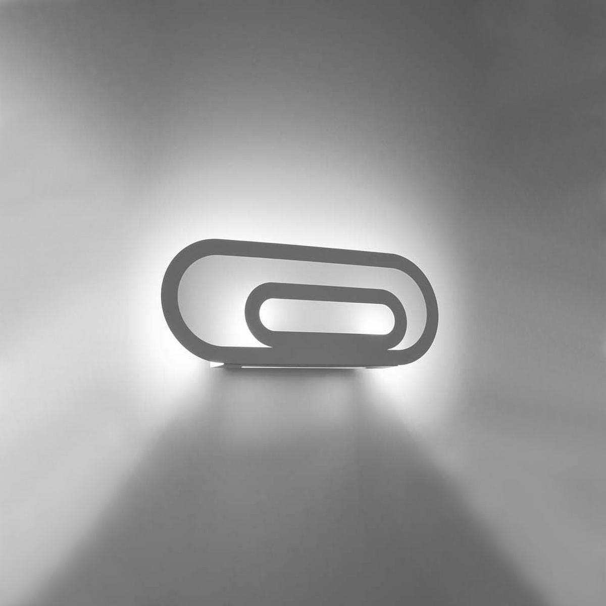 WANDLEUCHTE Stahl Weiß Glas - Weiß, Glas (4/15/40cm)