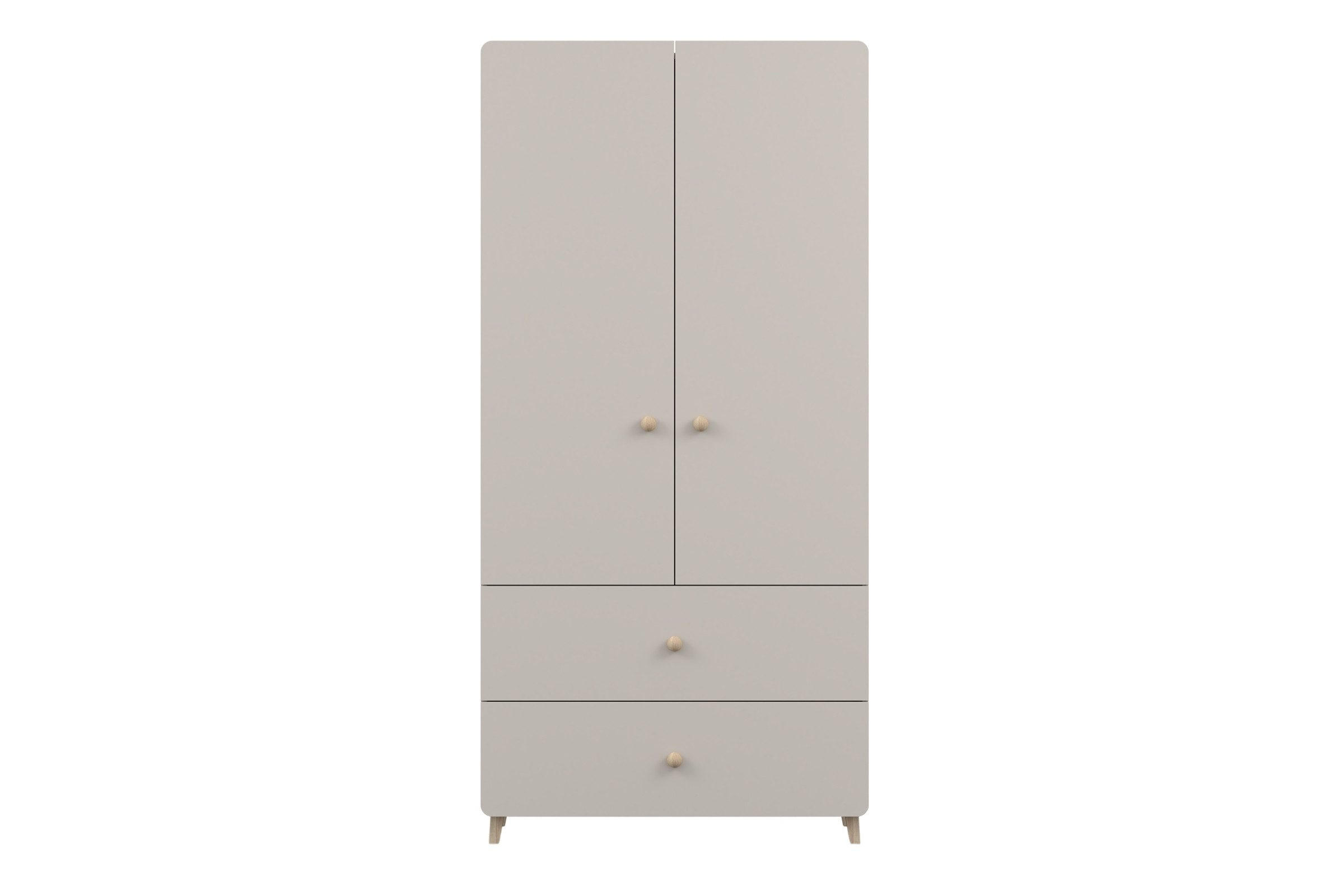 KINDERKLEIDERSCHRANK MARCO 02 90/204/51 cm in Kaschmir - Kaschmir, Holzwerkstoff (90/208/51cm) - Deine Möbel 24