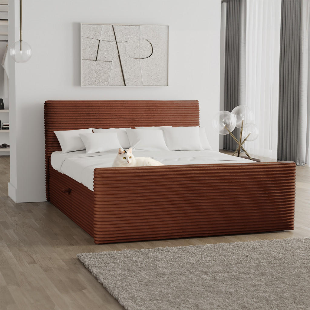 Thumbnail - Kaiser Möbel Boxbett, Kupfer, Textil, H3, Höhe ca. 20 cm, Rechteckig, 180x200 cm, Schlafzimmer, Betten, Boxspringbetten
