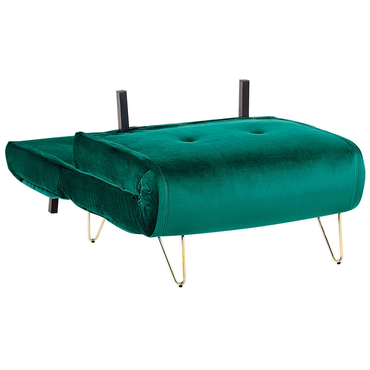 SCHLAFSOFA Samtstoff Dunkelgrün Vestfold - Dunkelgrün, Textil (85/81/78cm) - Beliani