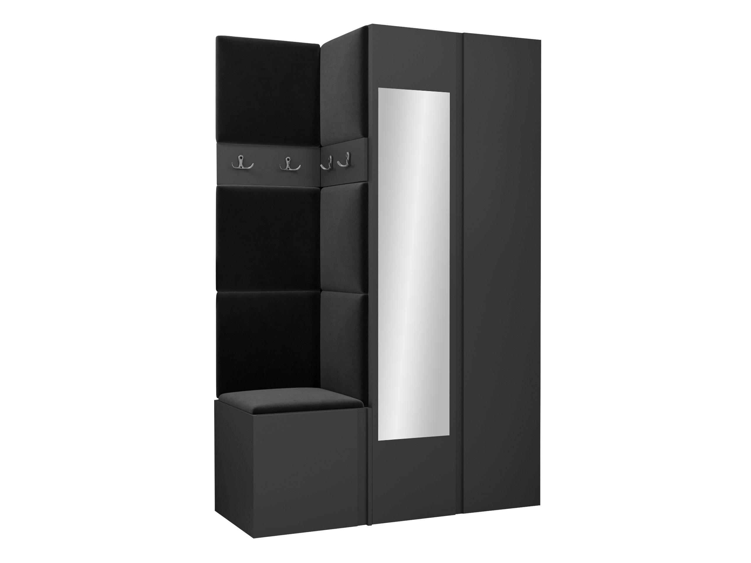 GARDEROBEN-SET Orion XXVI - Anthrazit/Graphitfarben, Holzwerkstoff/Kunststoff (116/186/46cm) - MIRJAN24