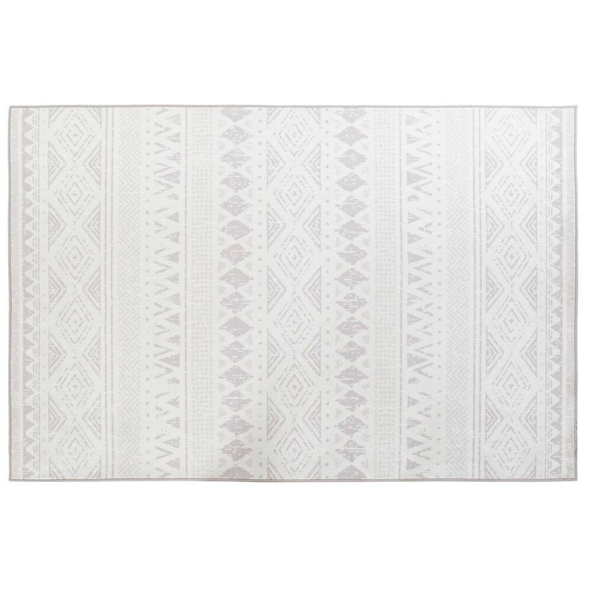 TEPPICH Beige Weiß Ikat (200 x 290 x 0,4 cm) - Beige, Kunststoff (200/290cm) - DKD Home Decor