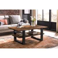 COUCHTISCH PATRICK - Schwarz/Braun, Holz/Metall (65/115/46cm) - SAM