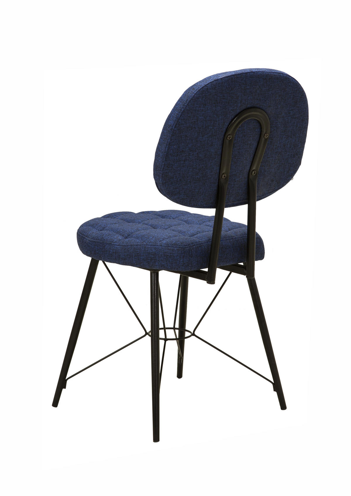 ESSZIMMERSTUHL VICTORIA mit Metallbeinen - Blau, Holz/Textil (45/90/56.4cm) - Stuhlmann