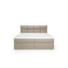 BOXSPRINGBETT Ruhe 180x200 – in Beige Kaltschaum-Topper, großem Bettkasten - Beige, Textil (180/200cm)