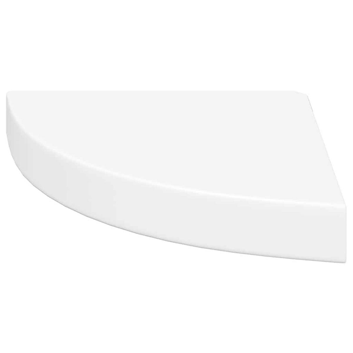 ECK-SCHWEBEREGALE 2Er Set Weiss 25/25/3,8 Cm Mdf - Weiß, Holzwerkstoff (25/3.8/25cm) - vidaXL