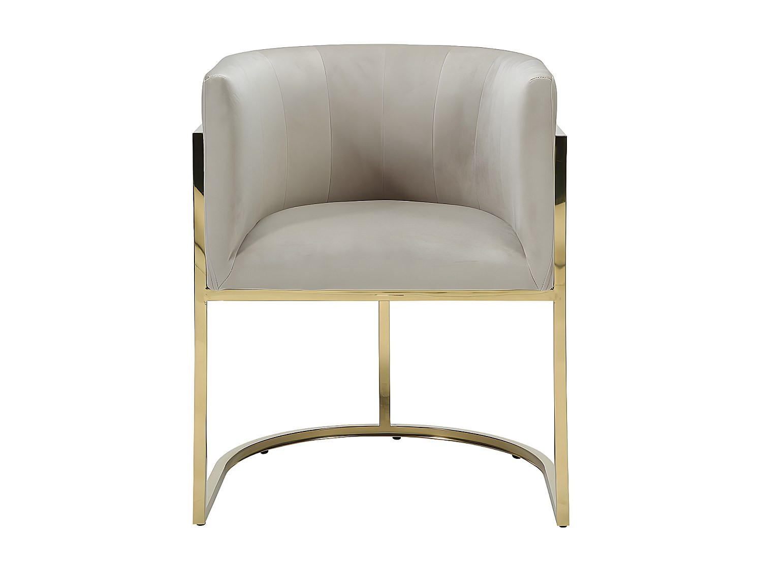STUHL - 60 cm x 56.5 cm - Samt, Stoff - Beige - PERIA - Beige, Textil (60/76/56.5cm) - Vente-Unique