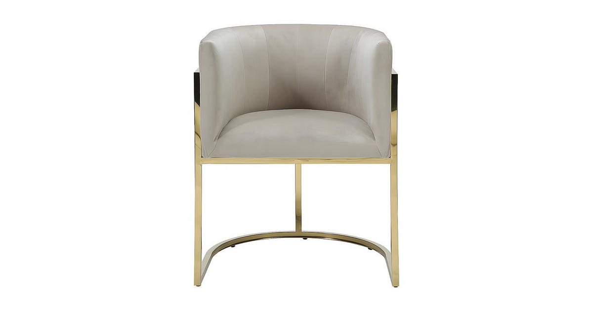 Vente-Unique STUHL - 60 x 56.5 - samt - beige Peria jetzt nur online ...
