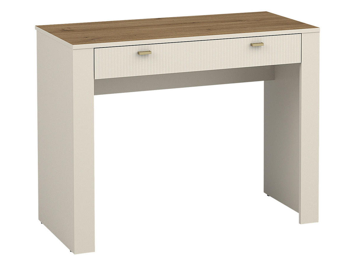 SCHREIBTISCH Mossa MO10 - Kaschmir/Goldfarben, Holzwerkstoff/Kunststoff (50/102/79cm) - MIRJAN24