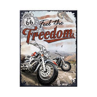 MAGNET 6/8 cm US Highways Route 66 Freedom - Multicolor, Metall (6/8/0.1cm) - Nostalgic-Art