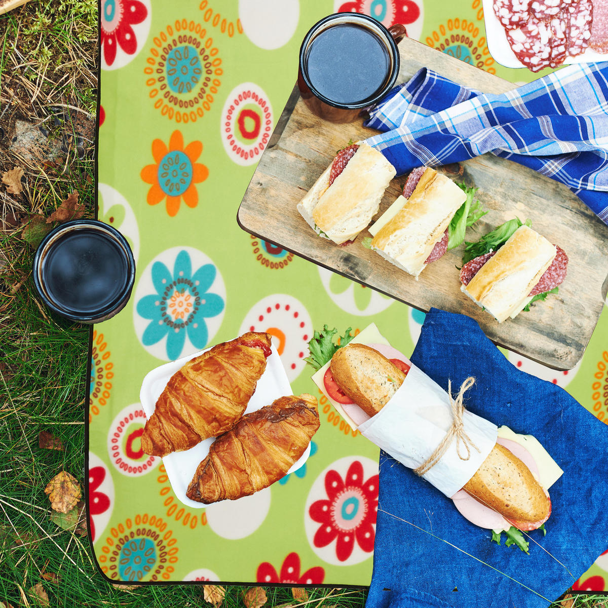 PIKNIKODEKA - večbarvno, kovina/tekstil (200/200cm) - Relaxdays