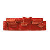 MODULSOFA SEPHI Rot Cord - Rot/Schwarz, Kunststoff/Textil (375/62/109cm) - KAWOLA