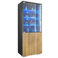 VITRINE Granada Eiche Natur - Eichefarben, Holzwerkstoff (50/122.5/34.5cm) - Vladon