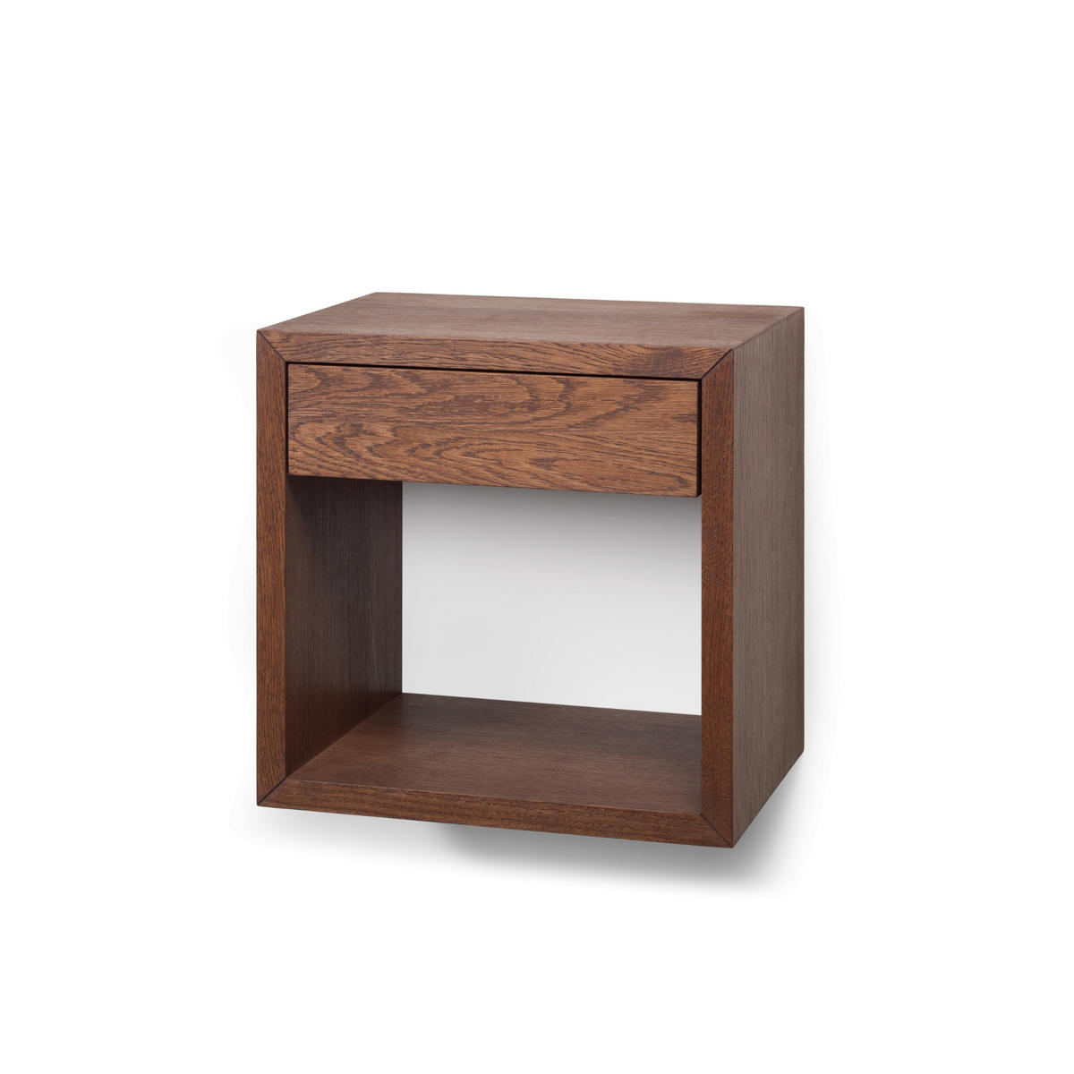 NACHTTISCH Hugo 39 aus Eichenholz und Walnuss-Oberfläche - Braun, Holz (39/39/30cm) - WOODEK