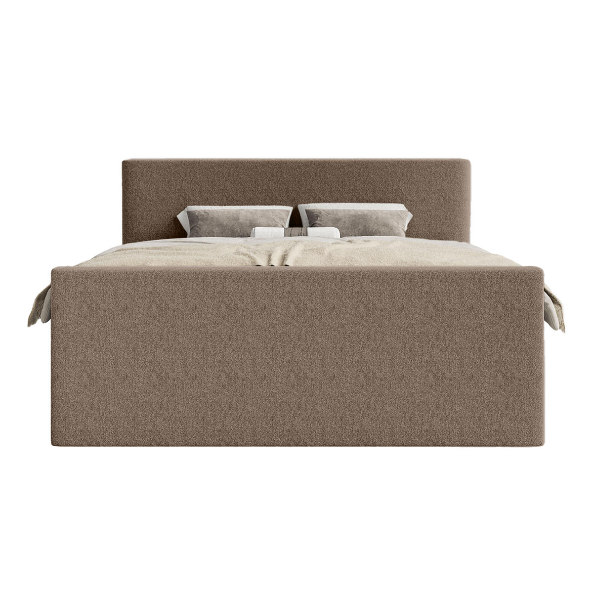 BOXSPRINGBETT VELIPOJA EASY CLEAN 160x200 cm, Braun - Braun, Textil (160/200cm) - Fedve