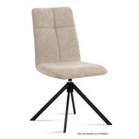 ESSZIMMERSTUHL drehbar (8er-Set) Debbie 47x92x60 Schwarz/Natur - Schwarz/Naturfarben, Kunststoff (60/92/47cm) - 58aufmkessel