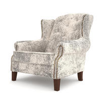 CHESTERFIELD-SESSEL Anton Weiß Microfaser Vintageoptik - Braun/Weiß, Holz/Textil (102/102/93cm) - S-Style Möbel