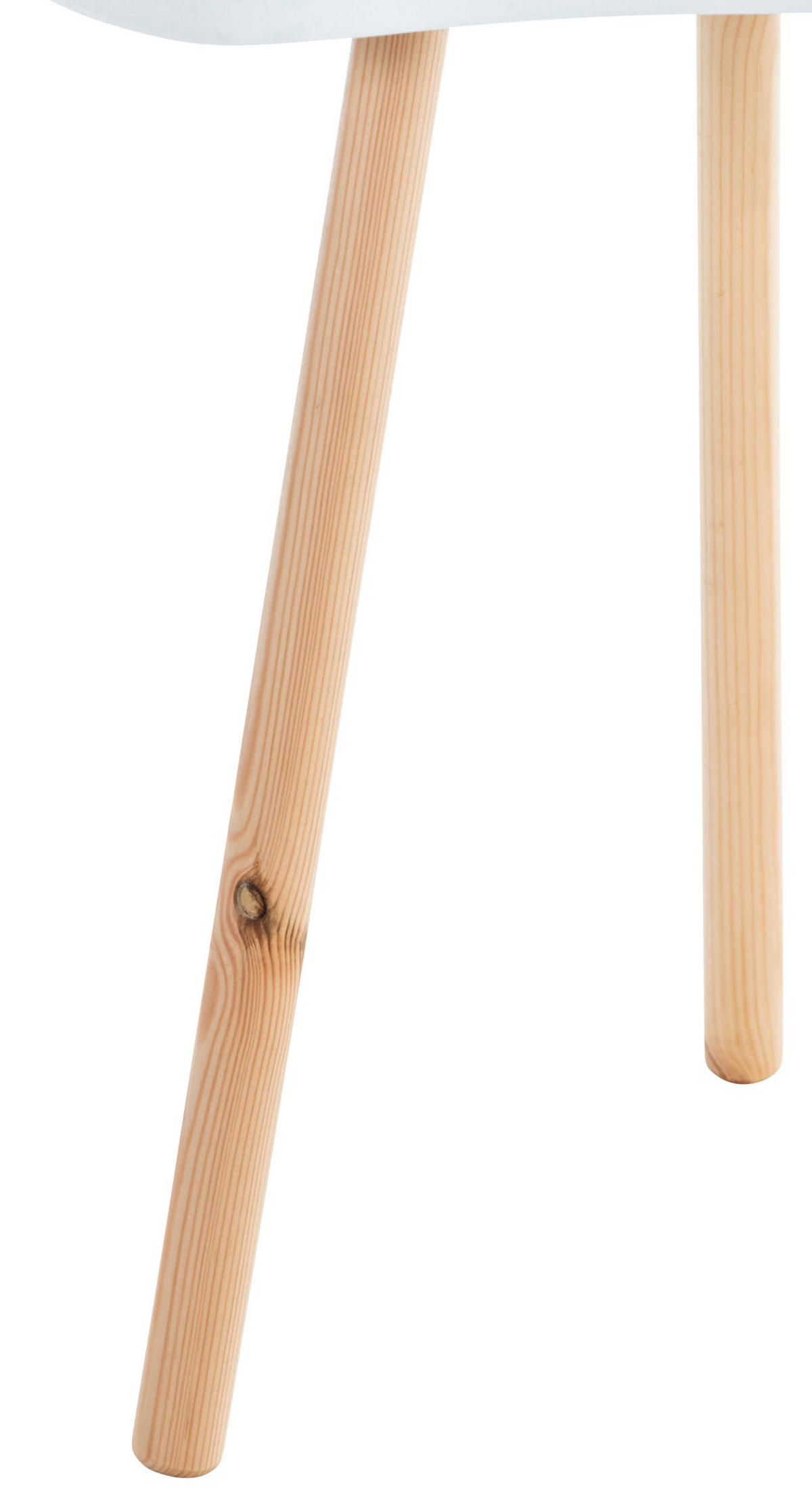 BEISTELLTISCH rund Holz weiß - Eukalyptusholzfarben/Weiß, Holz (45/45/54cm) - CLP