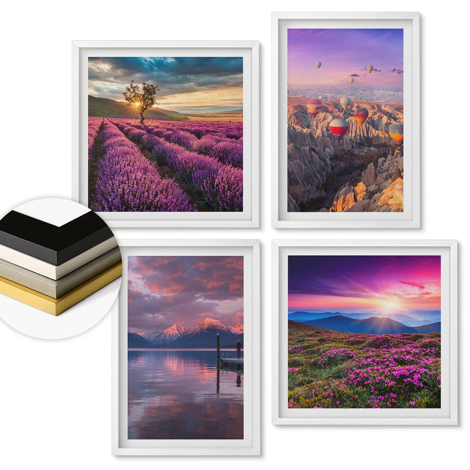 ArtPrintCave Wandbilder Weiß 50x50 cm