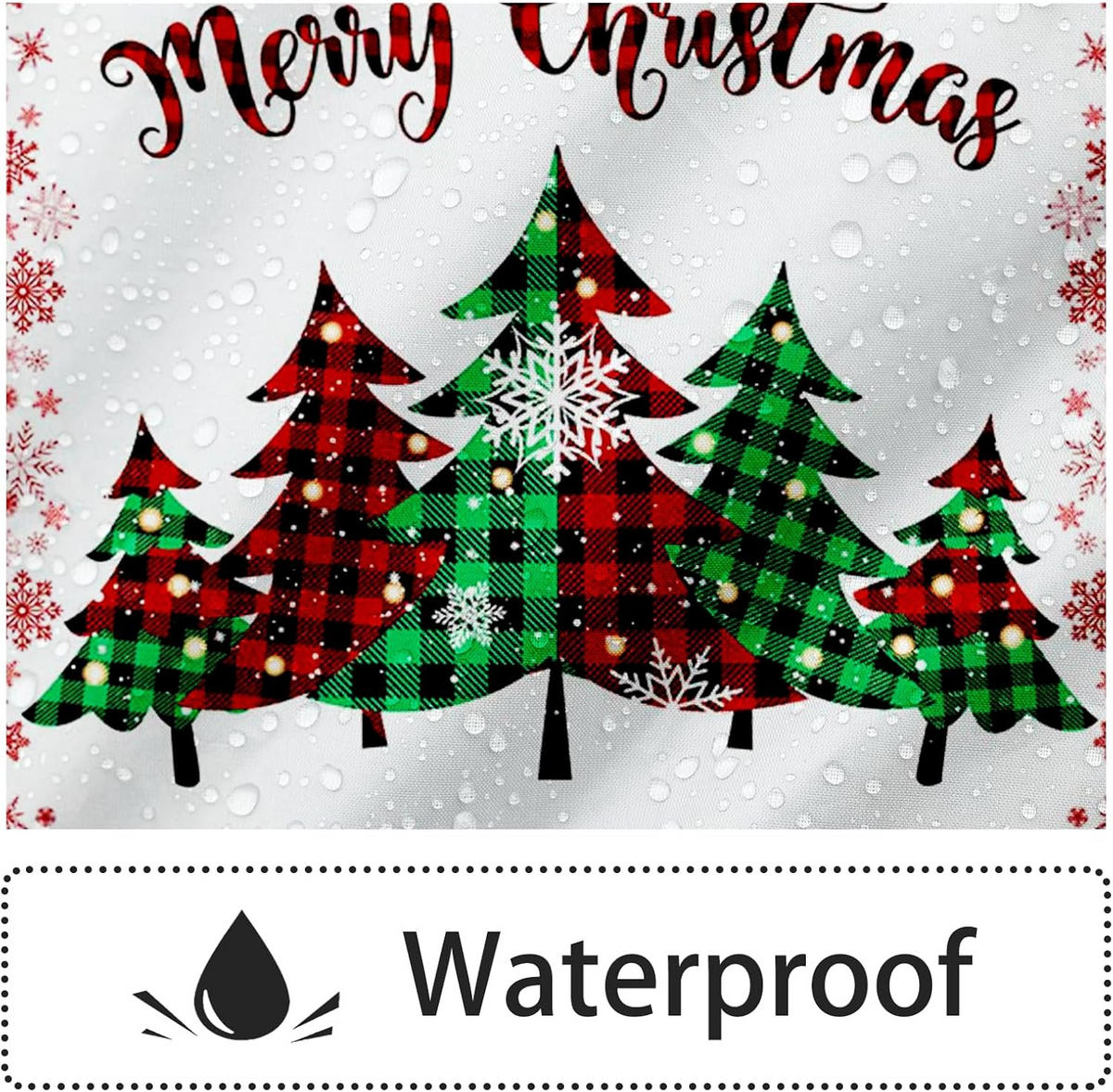 DUSCHVORHANG Weihnachten Rot 90 x 180 cm Badezimmer - Multicolor, Textil (90/180cm) - MCBOSON