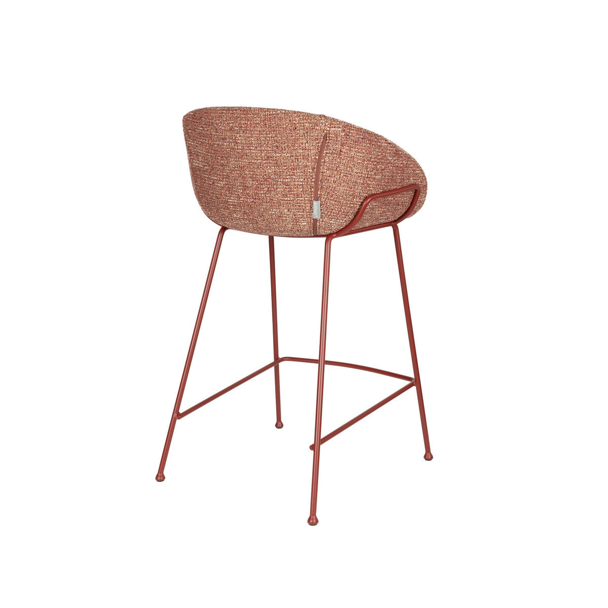 BARHOCKER Feston Rückenlehne 65 cm Rot - 2 er Set - Rot, Metall (54.5/88.5/53cm) - Zuiver