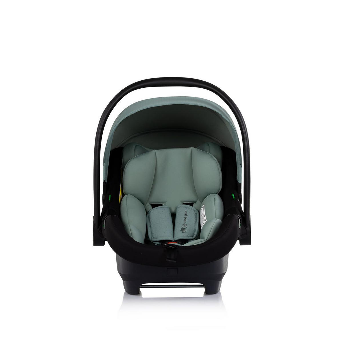 BABYSCHALE Elite next Gen grün i-Size (40-87cm) Schaukelfuß Gurt 3D-Kissen - Grün, Kunststoff (40/58/67cm) - Chipolino