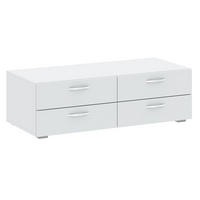 KLEIDERSCHRANKUNTERSATZ Basic Weiß 110,5 / 52 / 35 cm - Silberfarben/Weiß, Holz/Holzwerkstoff (110.5/35/52cm) - Feldmann-Wohnen