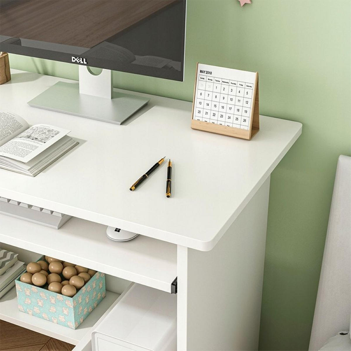 COMPUTERTISCH, weiß 80/40/74 cm - Weiß, Holzwerkstoff (40/80/74cm)