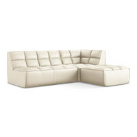 ECKSOFA Beidseitig Kunstleder Beige - Beige/Creme, Leder/Kunststoff (258/178cm) - Makamii
