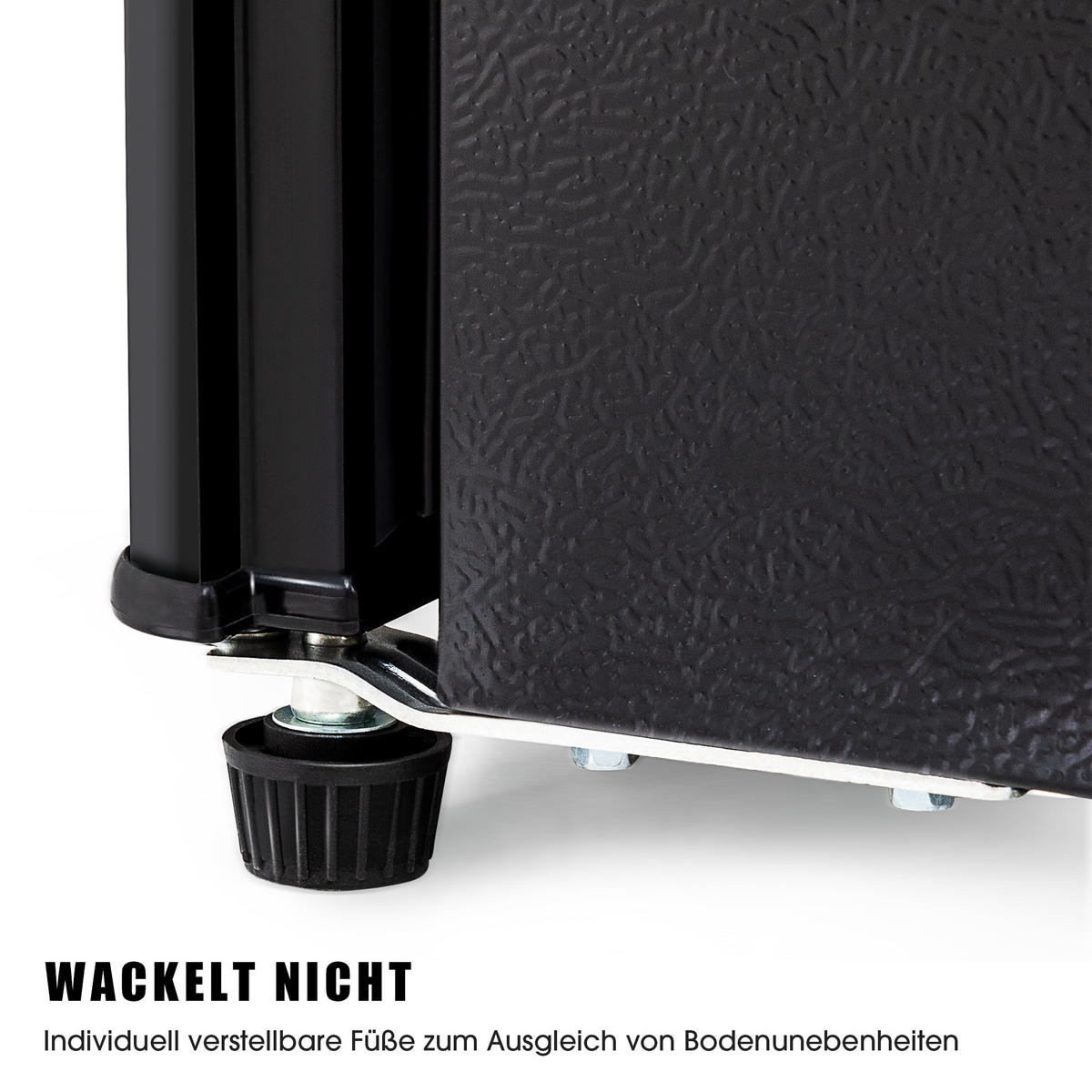KÜHLSCHRANK 86,8cm Schwarz Doppeltür LED 60L modern - Schwarz, Kunststoff (45.5/42.5/86.8cm) - FLIEKS