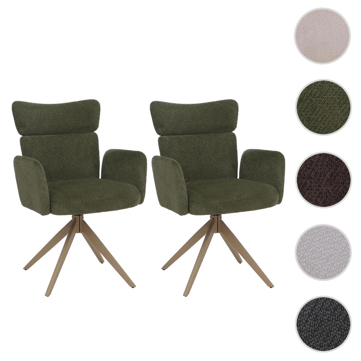 JÍDELNÍ ŽIDLE Zelená - zelená barva, textil (63/92/58cm) - MCW
