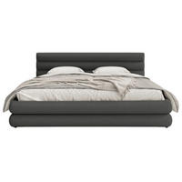 POLSTERBETT Alegre Grafit Chenille 180x200 cm - Schwarz/Graphitfarben, Holz/Textil (180/200cm) - Selsey