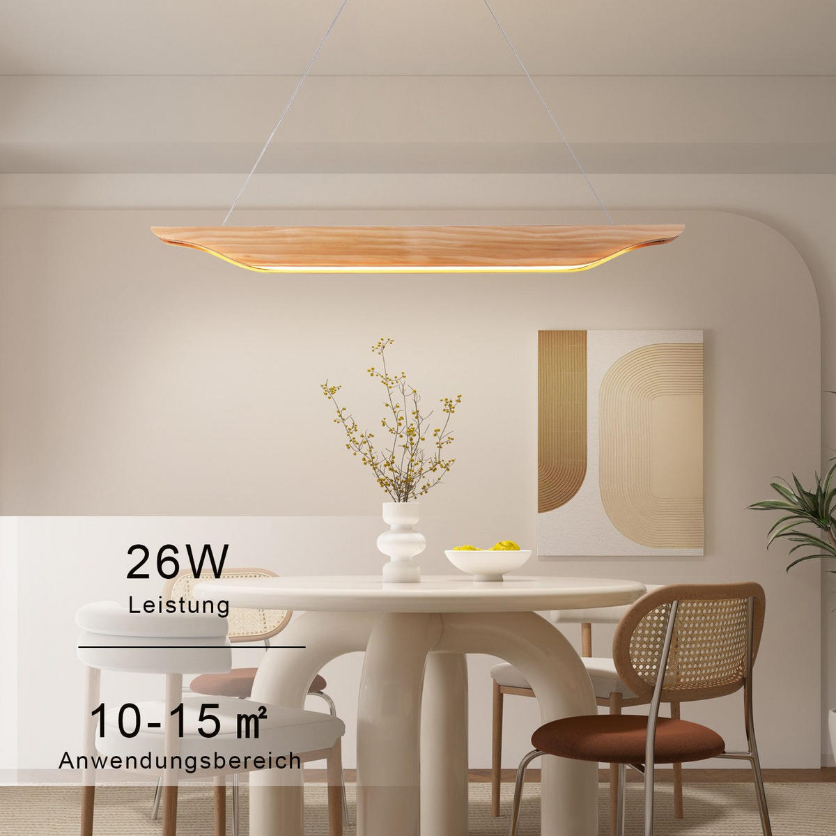 HÄNGELEUCHTE Veyag 8/130/90 cm - Weiß, Metall (90/8/130cm) - ZMH