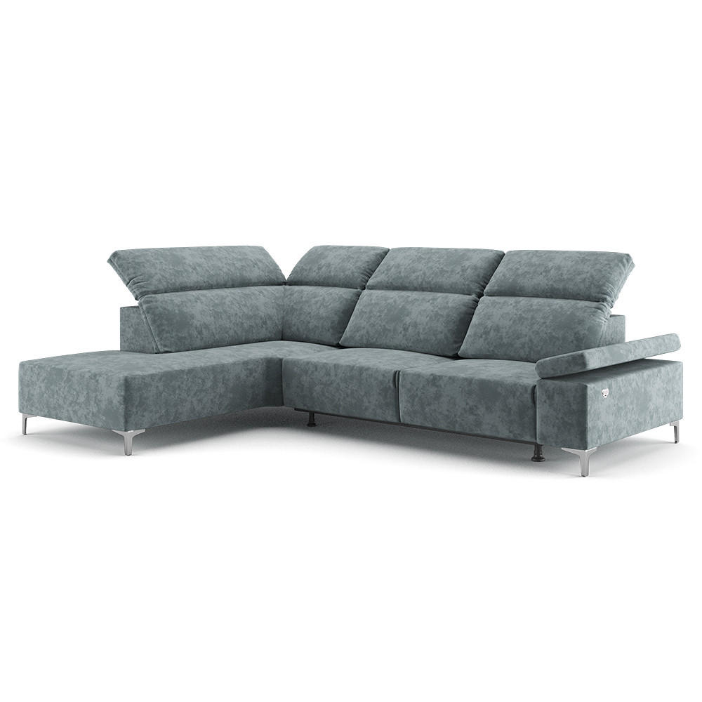 SOFA L FORM James Grau 301 x 218 cm Linke Ecke - Grau, Holz (301/218cm) - VitaliSpa