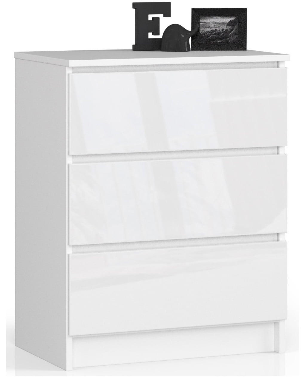 RAUMHIRSCH FURNITURE KOMODA Bílá, bílá lesklá 77/60/40