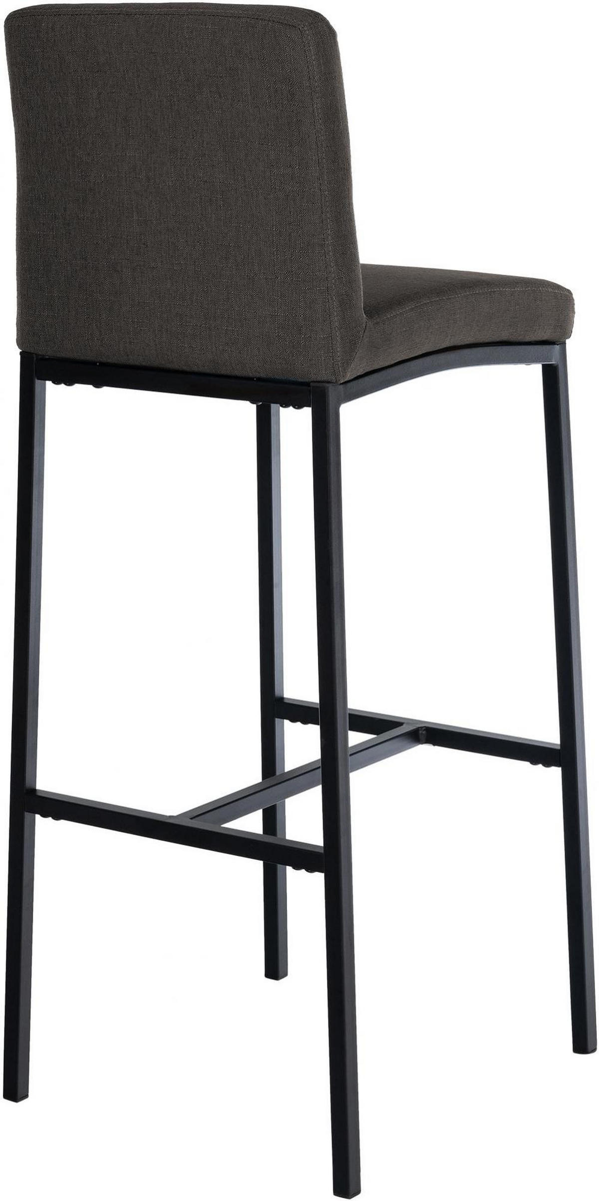 BARHOCKER Stoff Dunkelgrau - Dunkelgrau/Schwarz, Textil/Metall (43/110/49cm) - CLP