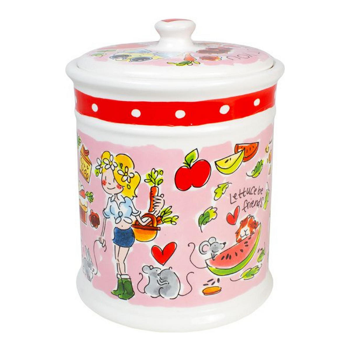 VORRATSDOSE Ich bin verrückt nach dir in Bunt - 22,5cm - Multicolor, Keramik (16/22/16cm) - Blond Amsterdam