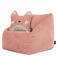 KINDERSITZSACK Natalia mit Animalkissen - Pink, Textil (55/50/55cm) - icon