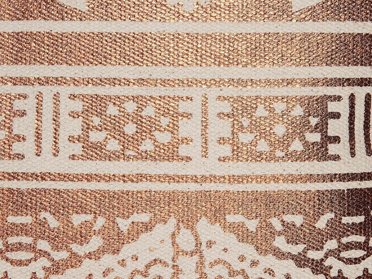 DEKOKISSEN 2er-Set Kupfer 50/50 cm Oujda - Kupferfarben, Naturmaterialen/Textil (50/50cm) - Beliani