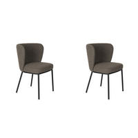 ESSZIMMERSTUHL Guus - Braun - 53/55/77 cm - 2er-Set - Braun, Metall (55/77/53cm)