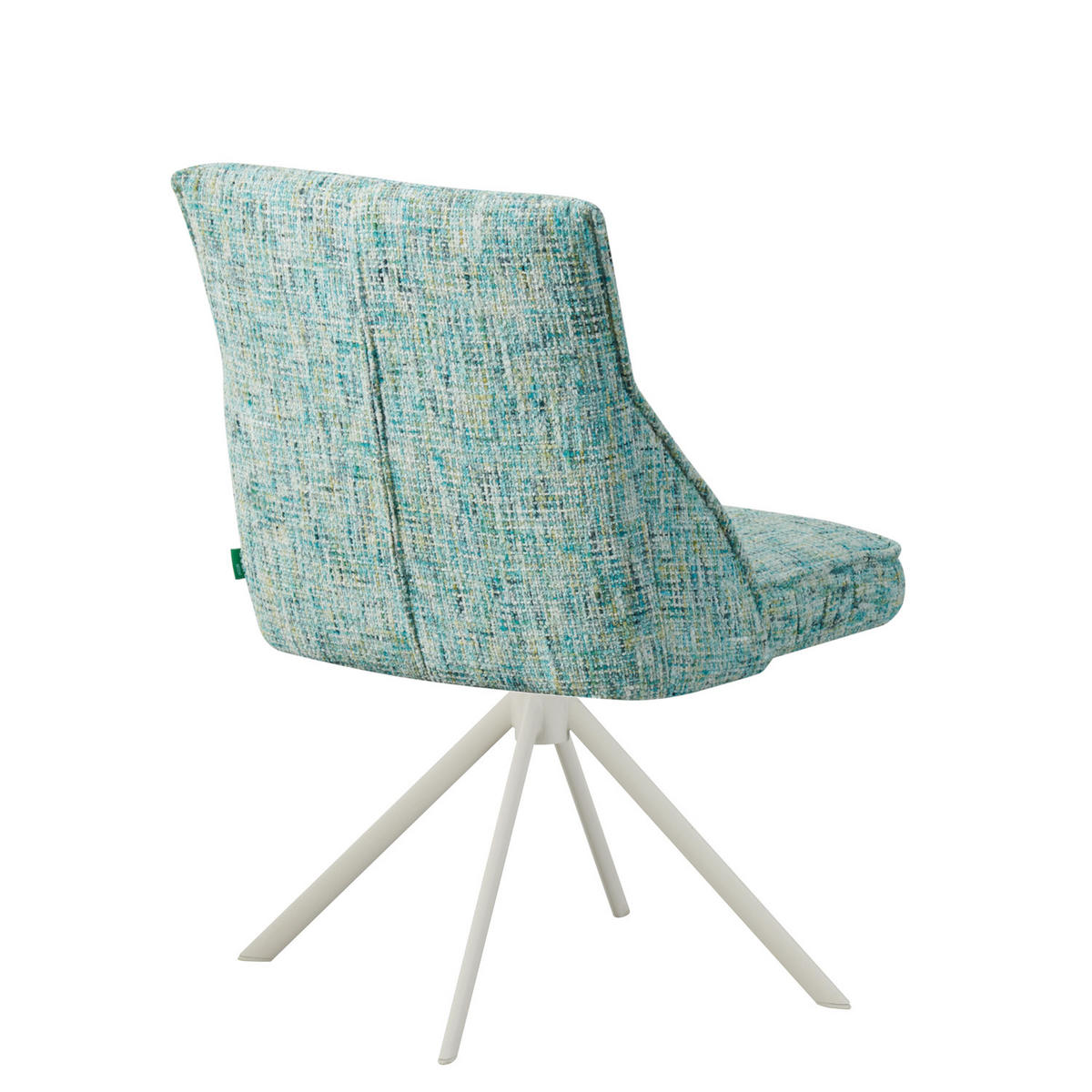ESSZIMMERSTUHL LINNEA 2er-Set - Türkis/Weiß, Textil/Metall (49/84/62cm) - DUBI Möbel
