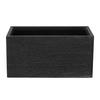 BLUMENTOPF schwarz rechteckig 60/29/30 cm Myra - Schwarz, Naturmaterialen (30cm) - Beliani